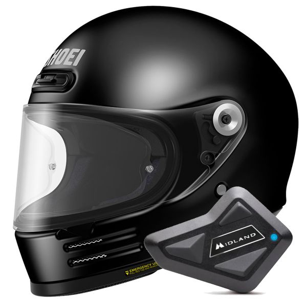 Integrale Shoei Glamster 06 Nero + Kit BT Mini Bluetooth