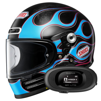Integrale Shoei Glamster 06 Blast TC2 + Kit bluetooth 5R Lite Solo