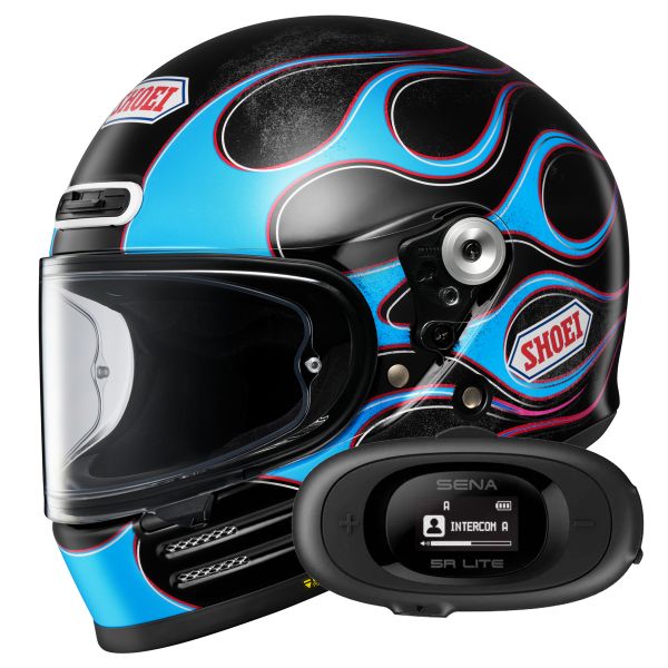 Integrale Shoei Glamster 06 Blast TC2 + Kit bluetooth 5R Lite Solo