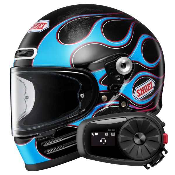 Integrale Shoei Glamster 06 Blast TC2 + Kit Bluetooth 5S Solo