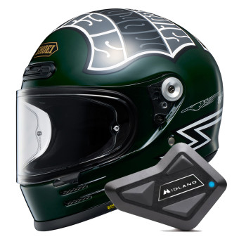 Integrale Shoei Glamster 06 Heiwa Motorcycle TC-4 + Kit Bluetooth BT Mini