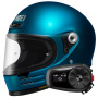 Casque Integrale Shoei Glamster 06 Laguna Blue + Kit Bluetooth 5S Solo