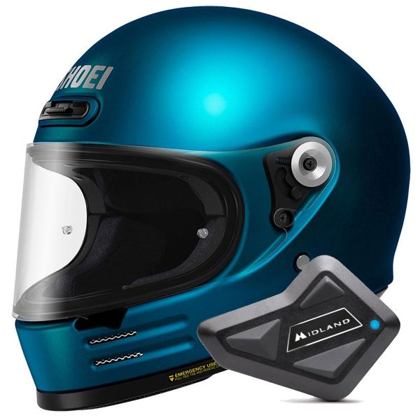 Integrale Shoei Kit Bluetooth Glamster 06 Laguna Blue + BT Mini