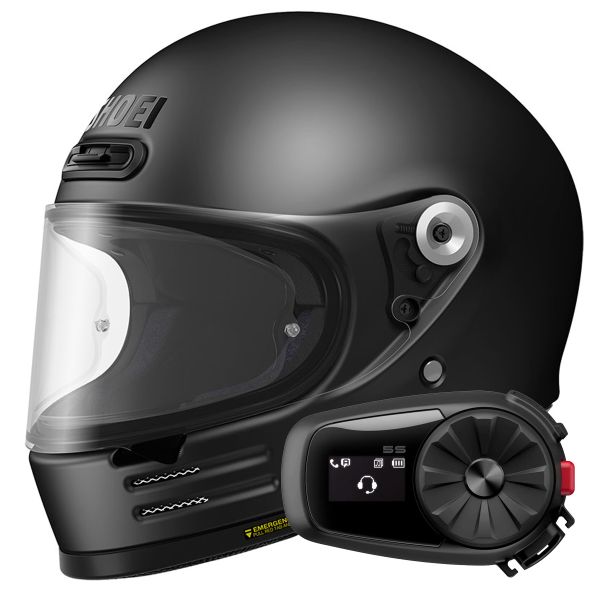 Integrale Shoei Glamster 06 Nero opaco + Kit Bluetooth 5S Solo