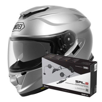 Integrale Shoei GT-AIR 2 Light Silver + Intercom Sena SRL-02