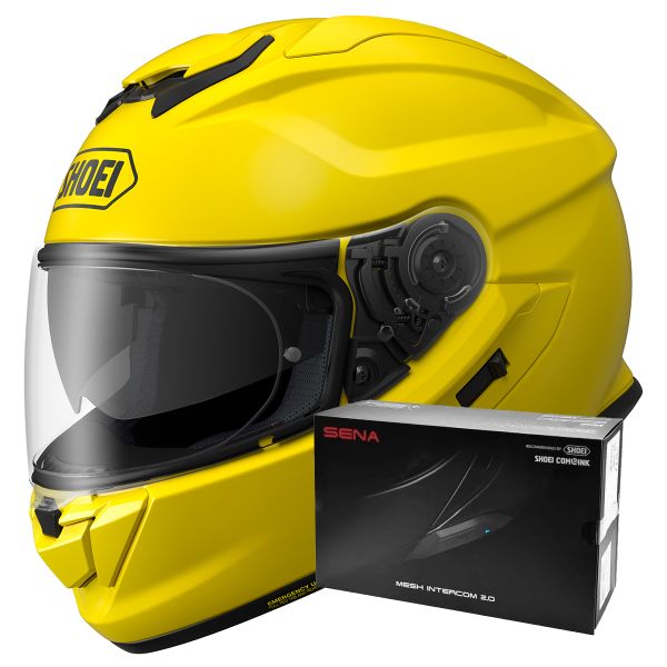 Integrale Shoei GT-AIR 3 giallo brillante + interfono Sena SRL-03