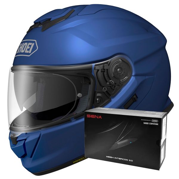 Integrale Shoei GT-AIR 3 blu opaco + interfono Sena SRL-03