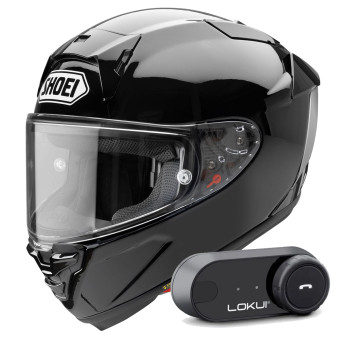 Integrale Shoei X-SPR Pro Black + Kit Bluetooth Lokui K30