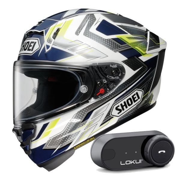 Integrale Shoei X-SPR Pro Escalate TC-2 + Kit Bluetooth Lokui K30