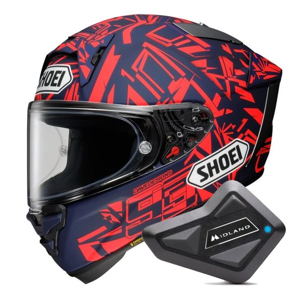 Integrale Shoei X-SPR Pro Marquez Dazzle TC-10 + Kit Bluetooth BT Mini