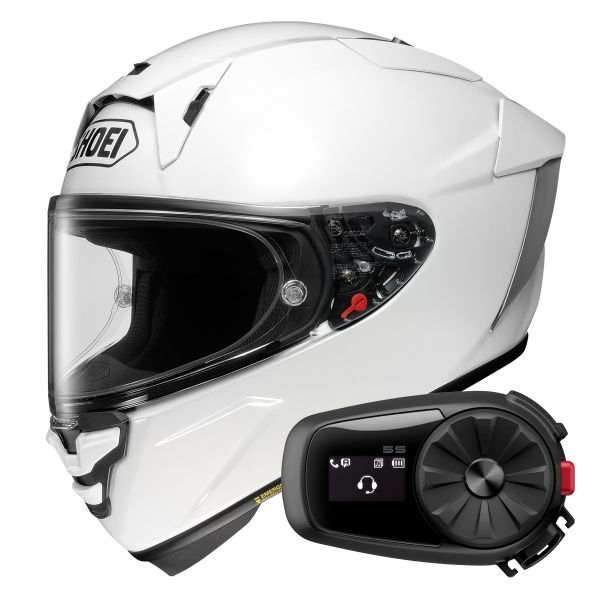 Integrale Shoei X-SPR Pro Bianco + Kit Bluetooth 5S Solo
