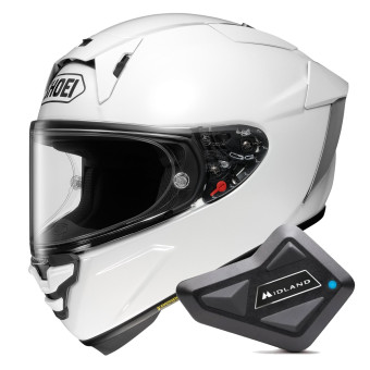 Integrale Shoei X-SPR Pro White + Kit Bluetooth BT Mini