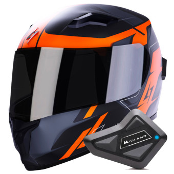 Integrale Stormer Wise Runner Orange Matt + Kit Bluetooth BT Mini