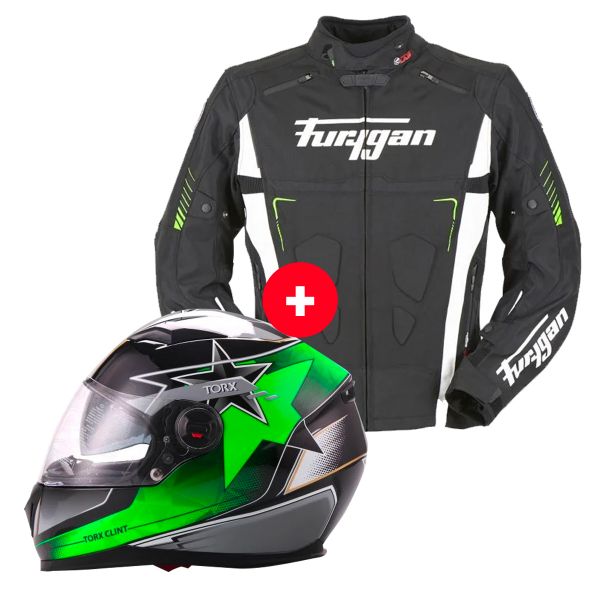 Integrale Torx Clint Pilot Black Green Fluo + Vortex Black White Green