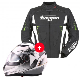 Integrale Torx Clint Pilot White Black + Vortex Black White Green