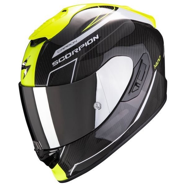 Casco Moto Scorpion Exo 1400 Air Carbon Beaux White Neon Yellow Al Miglior  Prezzo | iCasque.it