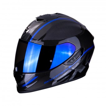 Scorpion Exo 1400 Air Carbon Grand Blu + Kit Bluetooth Sena SMH5