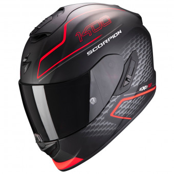 Scorpion Exo 1400 Air Galaxy Matt Neon Red + Kit Bluetooth Sena 5S Solo