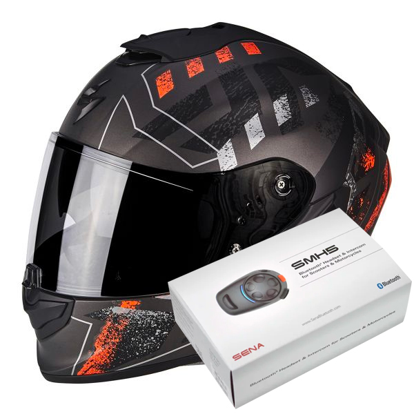 Casco Moto Scorpion Exo 1400 Air Picta Matt Silver Orange Al Miglior Prezzo  | iCasque.it