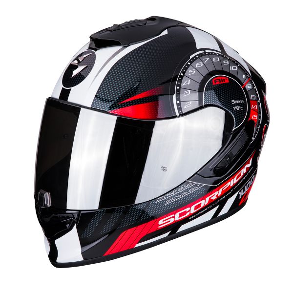Scorpion Exo 1400 Air Torque Nero Rosso + Kit Bluetooth Sena 5S Solo