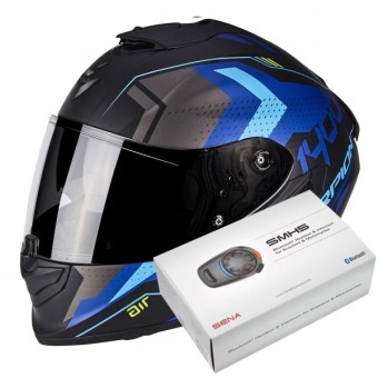 Integrale Scorpion Exo 1400 Air Trika Black Matt Blue