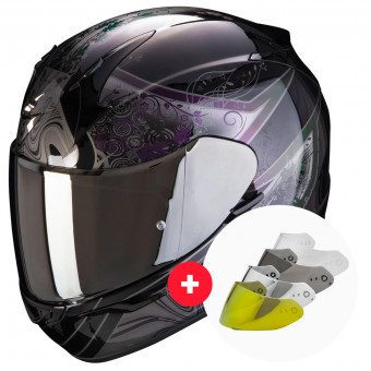 Integrale Scorpion Exo 390 Clara Black Silver + Visiera
