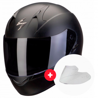 Integrale Scorpion Exo 390 Matt Black + Visiera