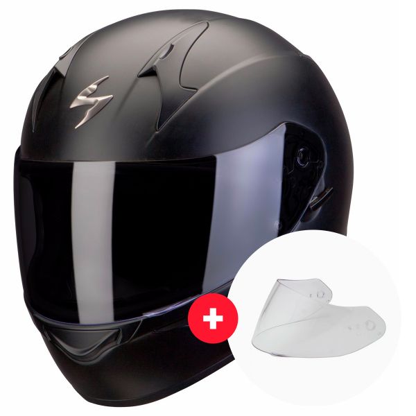 Pack Abbigliamento Economici Scorpion Exo 390 Matt Black + Visiera