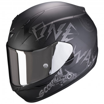 Scorpion Exo 390 Oneway Matt Black Silver + Visiera