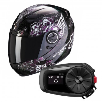 Integrale Scorpion Exo 490 Divina Black Chameleon + Kit Bluetooth Sena 5S Solo