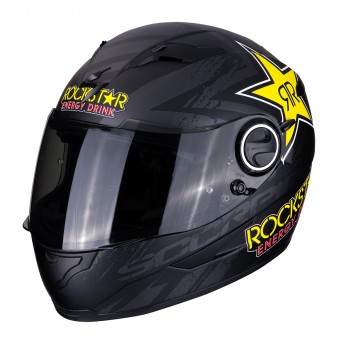 Scorpion Exo 490 Rockstar Nero Giallo Rosso + Kit Bluetooth Sena SMH5 Solo