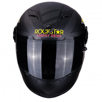 Scorpion Exo 490 Rockstar Nero Giallo Rosso + Kit Bluetooth Sena SMH5 Solo