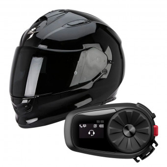 Integrale Scorpion Exo 510 Air Black + Kit Bluetooth Sena 5S Solo