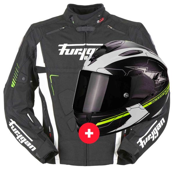 Pack Abbigliamento Economici Scorpion Exo 510 Air Cross Matt Black Neon Yellow + Vortex Black White Green