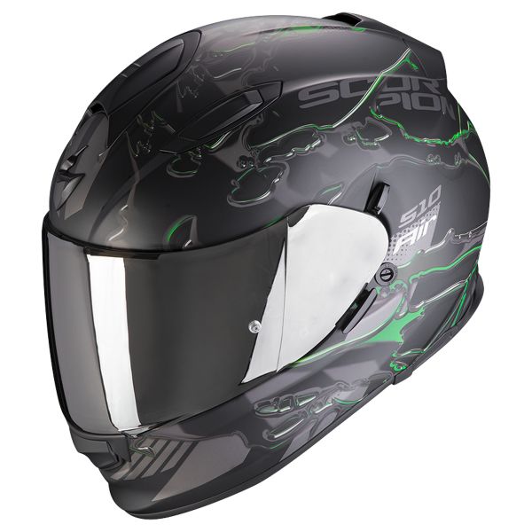 Integrale Scorpion Exo 510 Air Likid Nero Opaco Verde