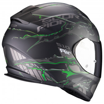 Scorpion Exo 510 Air Likid Nero Opaco Verde