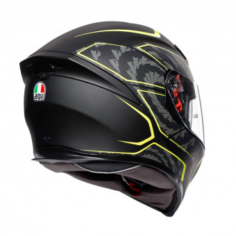 AGV K-5 S Tornado Nero Giallo Fluo