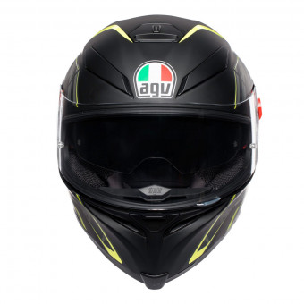 AGV K-5 S Tornado Nero Giallo Fluo