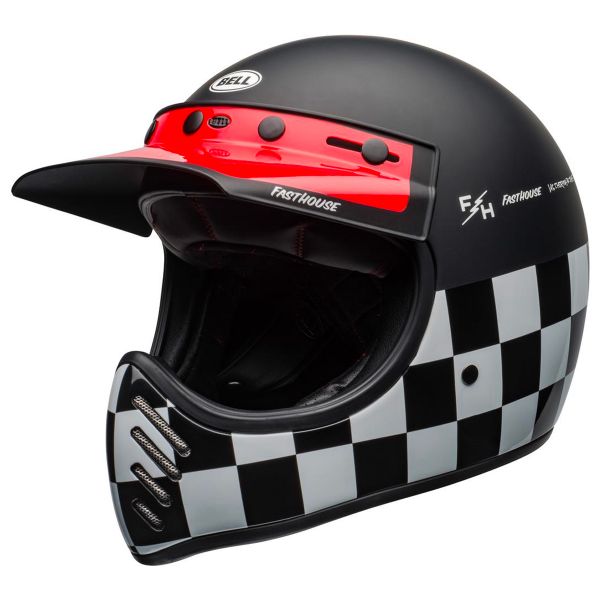 Cross Bell Moto-3 Fasthouse Checkers Black White Red