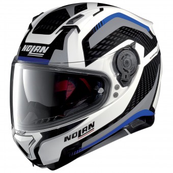 Casque Integrale Nolan N87 Arkad N-Com White Blue Grey 44 Casque Integrale Nolan N87 Arkad N-Com White Blue Grey 44