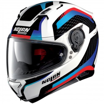 Casque Integrale Nolan N87 Arkad N-Com White Red Blue 40 Casque Integrale Nolan N87 Arkad N-Com White Red Blue 40
