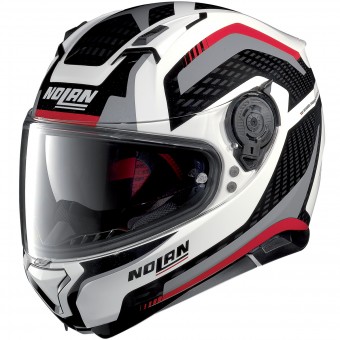 Casque Integrale Nolan N87 Arkad N-Com White Red Grey 43 Casque Integrale Nolan N87 Arkad N-Com White Red Grey 43