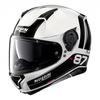 Casque Integrale Nolan N87 Plus Distinctive N-Com Metal White 22 Casque Integrale Nolan N87 Plus Distinctive N-Com Metal White 22