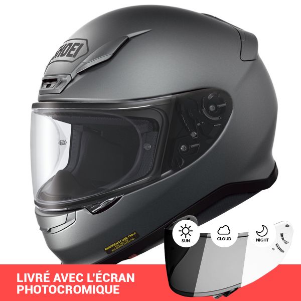 Pack Casco Moto + Visiera : Shoei NXR Deep Grey + Visiera NXR | iCasque.it