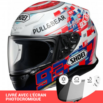 Integrale Shoei NXR Marquez Power Up TC1 + Visiera Fotocromatica