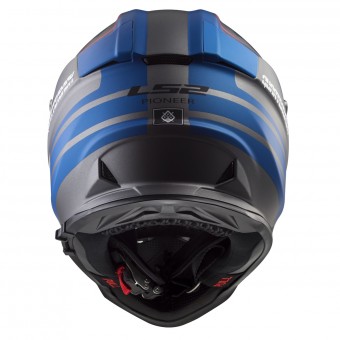 LS2 Pioneer Quarterback Matt Titanium Blue Blue MX436