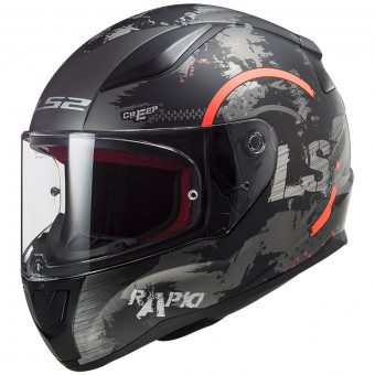 Integrale LS2 Rapid Circle Titanium Fluo Orange FF353