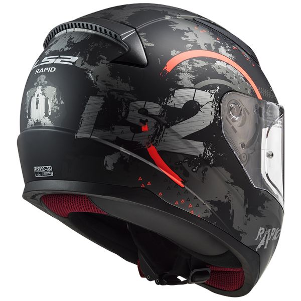 LS2 Rapid Circle Titanium Fluo Orange FF353