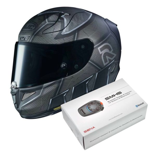 Integrale HJC Rpha 11 Batman DC Comics MC5SF + Kit Bluetooth Sena SMH5