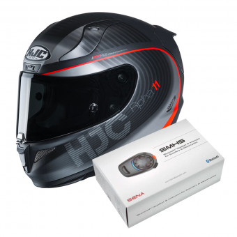 Integrale HJC RPHA 11 Bine MC1SF + Kit Bluetooth Sena SMH5